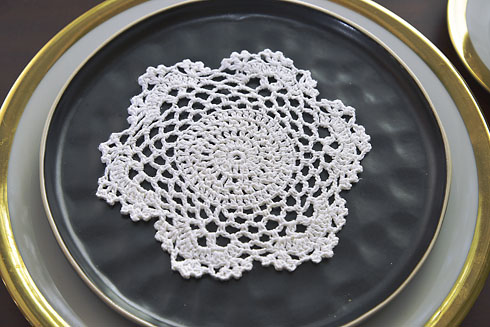 White Crochet Round Doilies